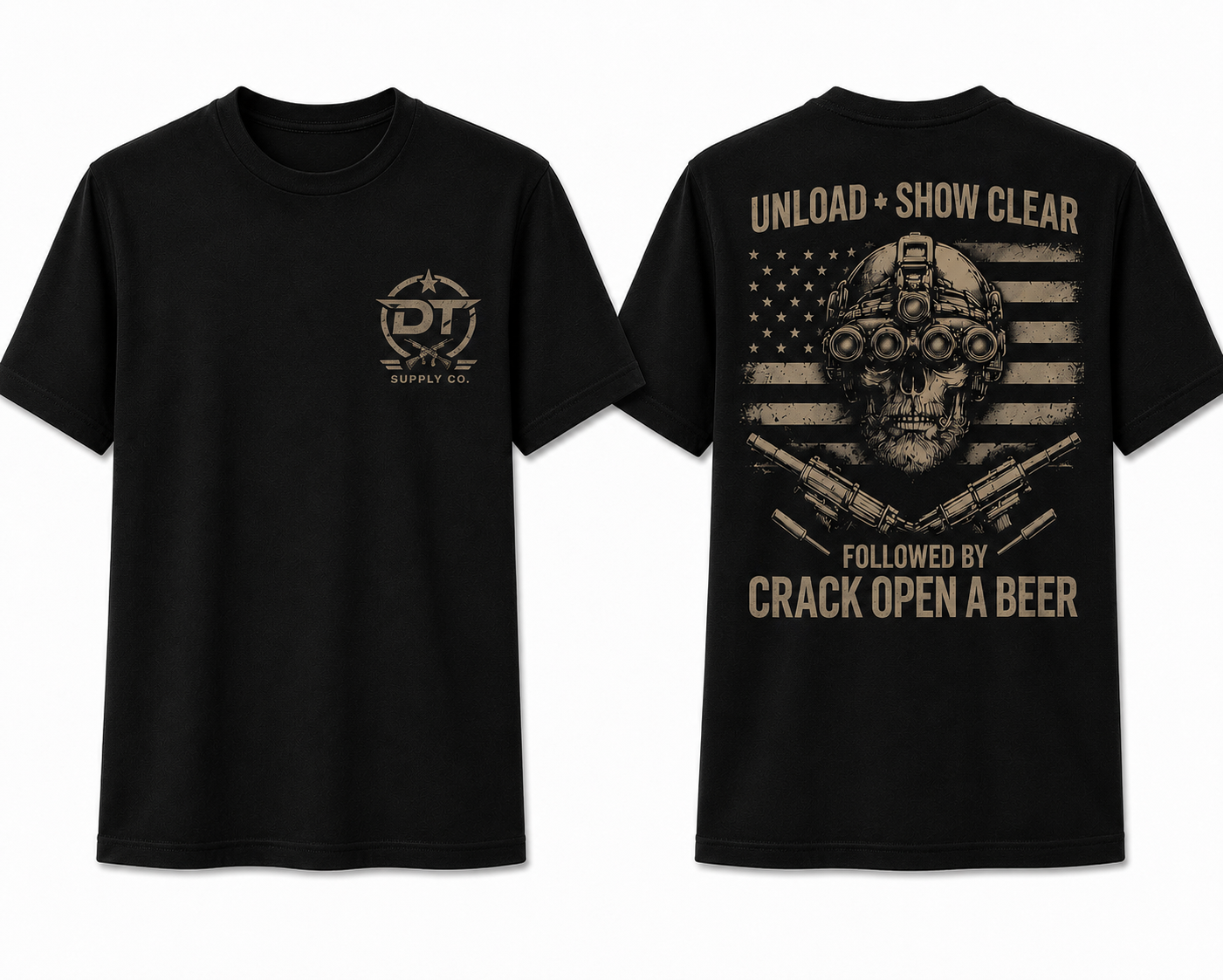 Unload. Show Clear. Crack Open a Beer tee